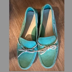 LADIES COLE HAAN NIKE AIR SUEDE LOAFER- TEAL
